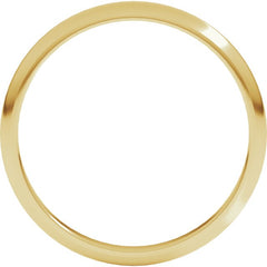10K Yellow Gold 2 mm Half Round Band Size 10.5