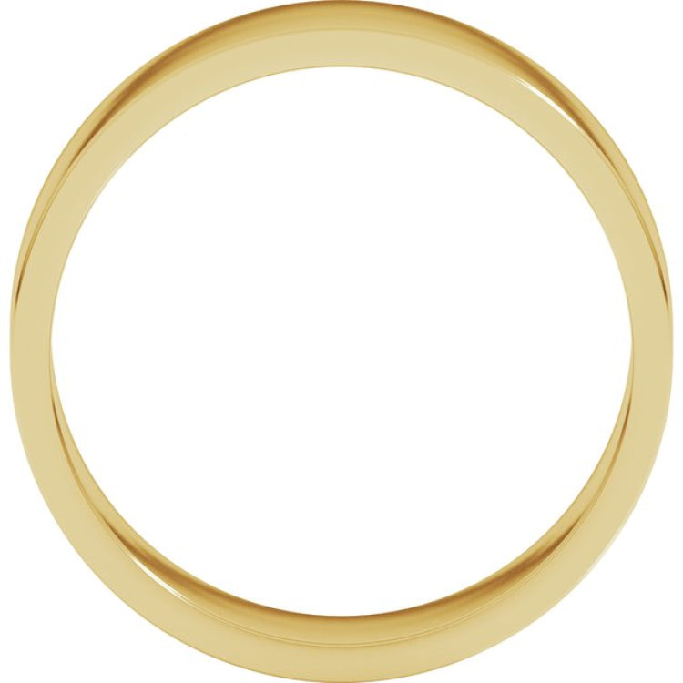 14K Yellow Gold 6 mm Flat Band Size 5