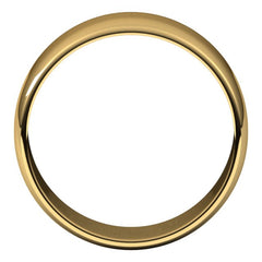 14K Yellow Gold 8 mm Lightweight Half Round Band Size 12.5