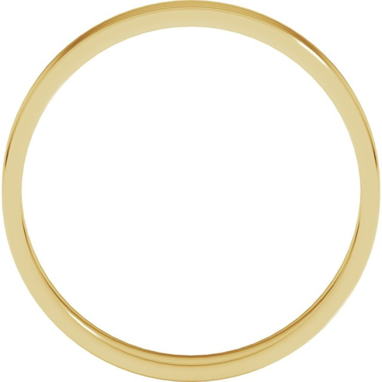 14K Yellow Gold 3 mm Ultra-Lightweight Flat Band Size 6.5