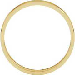10K Yellow Gold 3 mm Ultra-Lightweight Flat Band Size 7.5