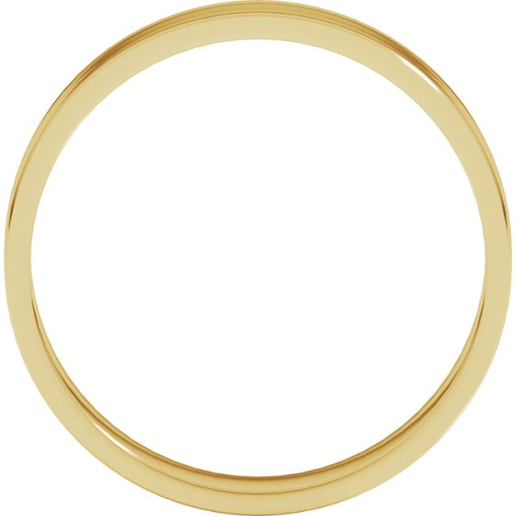 14K Yellow Gold 4 mm Ultra-Lightweight Flat Band Size 4.5