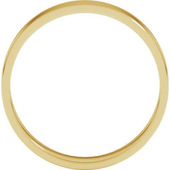14K Yellow Gold 4 mm Ultra-Lightweight Flat Band Size 4.5