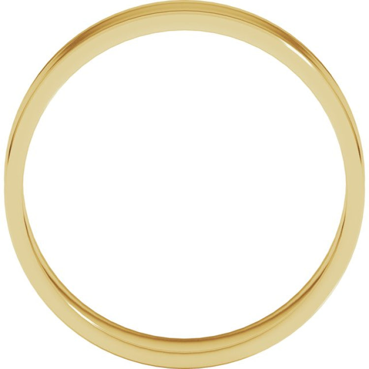 14K Yellow Gold 5 mm Ultra-Lightweight Flat Band Size 11