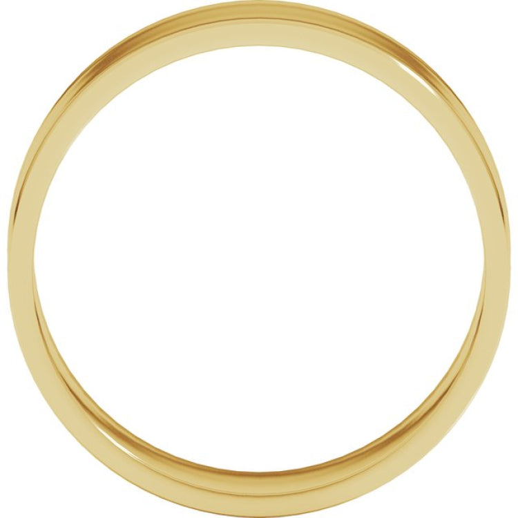 14K Yellow Gold 6 mm Ultra-Lightweight Flat Band Size 7