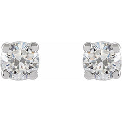 14K White Gold 1/5 CTW Lab-Grown White Diamond Earrings