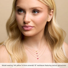 14K Rose Gold Lab-Grown Ruby 18" Necklace