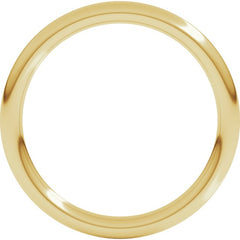 14K Yellow Gold 2 mm Comfort-Fit Full Round Band Size 3.5
