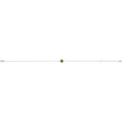 14K White Gold Natural Peridot  6 1/2-7-1/2" Bracelet