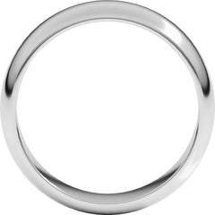 10K White Gold 6 mm Half Round Band Size 9