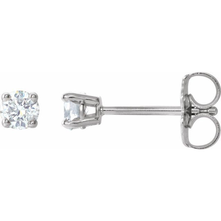 Sterling Silver 1/2 CTW Lab-Grown White Diamond Earrings
