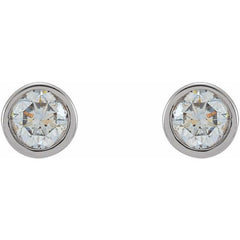 14K White Gold 1/3 CTW Lab-Grown Diamond Micro Bezel-Set Earrings