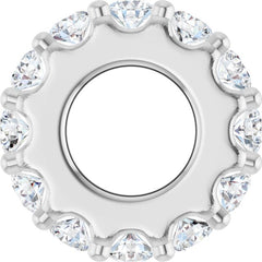 14K White Gold 1/3 CTW Natural Diamond Spacer Charm/Pendant