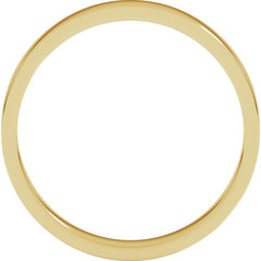 18K Yellow Gold 3 mm Flat Band Size 5.5