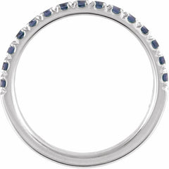 14K White Gold Natural Alexandrite Stackable Ring