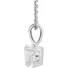 Sterling Silver Lab-Grown Diamond 16-18" Necklace