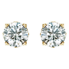 14K Yellow Gold 1/2 CTW Lab-Grown Diamond Scroll Setting® Stud Earrings