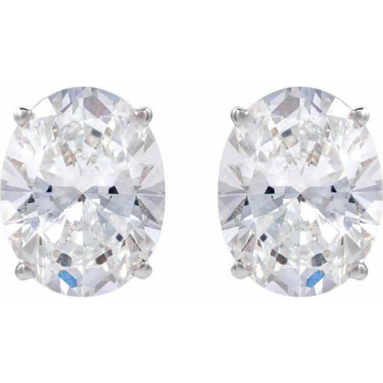 14K White Gold 3 5/8 CTW Lab-Grown Diamond Earrings