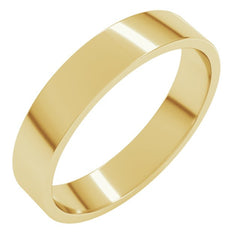 14K Yellow Gold 4.5 mm Flat Band Size 7