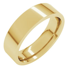 18K Yellow Gold 5.5 mm Comfort-Fit Flat Band Size 7