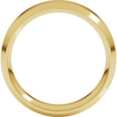 14K Yellow Gold 6 mm Beveled-Edge Comfort-Fit Flat Band Size 5.5