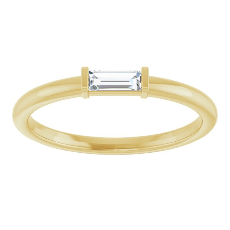 14K Yellow Gold 1/6 CTW Lab-Grown Diamond Stackable Ring