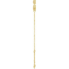 14K Yellow Gold Natural Citrine Bezel-Set 3-Stone 7 1/2" Bracelet