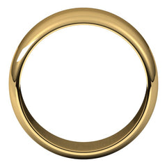 14K Yellow Gold 9 mm Half Round Band Size 8.5