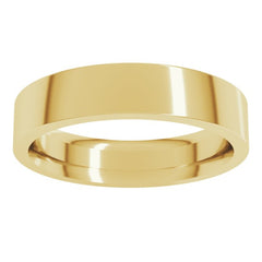 14K Yellow Gold 4.5 mm Comfort-Fit Flat Band Size 5