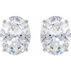 Sterling Silver 2 CTW Lab-Grown Diamond Earrings
