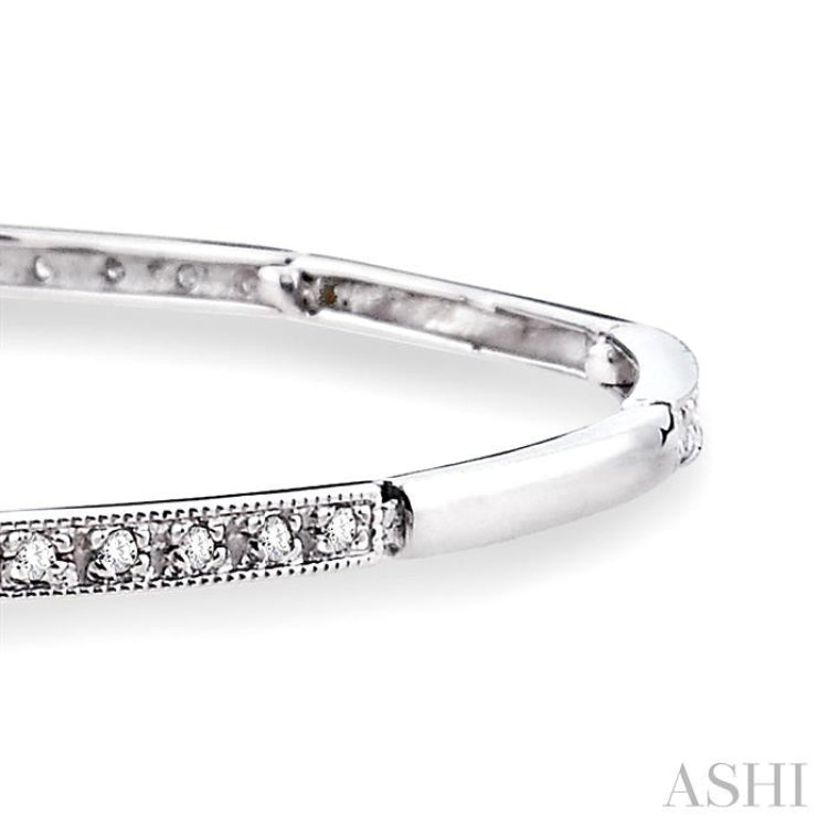 1/4 Ctw Round Cut Diamond Bracelet in 10K White Gold