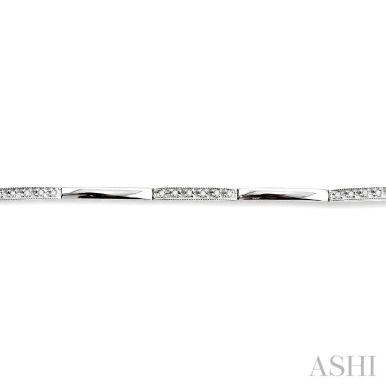 1/4 Ctw Round Cut Diamond Bracelet in 10K White Gold