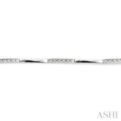 1/4 Ctw Round Cut Diamond Bracelet in 10K White Gold