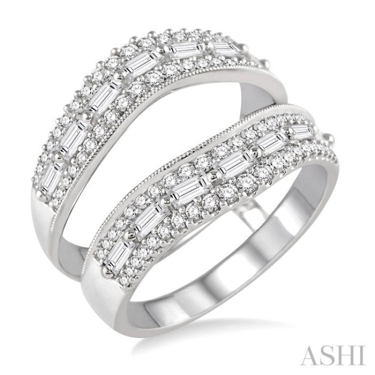1 1/10 Ctw Diamond Insert Ring in 14K White Gold