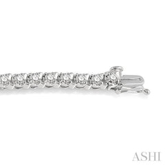 5 Ctw Round Cut Diamond Tennis Tulip Bracelet in 14K White Gold