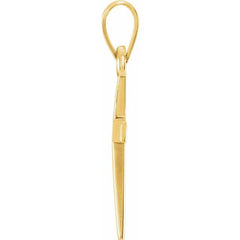 10K Yellow Cross Pendant