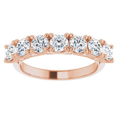 14K Rose 1 1/3 CTW Natural Diamond Anniversary Band