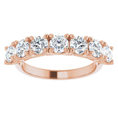 14K Rose 1 5/8 CTW Natural Diamond Anniversary Band