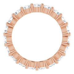 14K Rose 1 3/4 CTW Natural Diamond Eternity Band Size 4.5