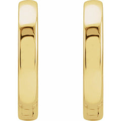 14K Yellow Hinged 16 mm Hoop Earrings