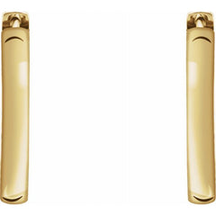 14K Yellow Hinged 18 mm Hoop Earrings