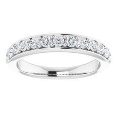 Platinum 5/8 CTW Natural Diamond Anniversary Band