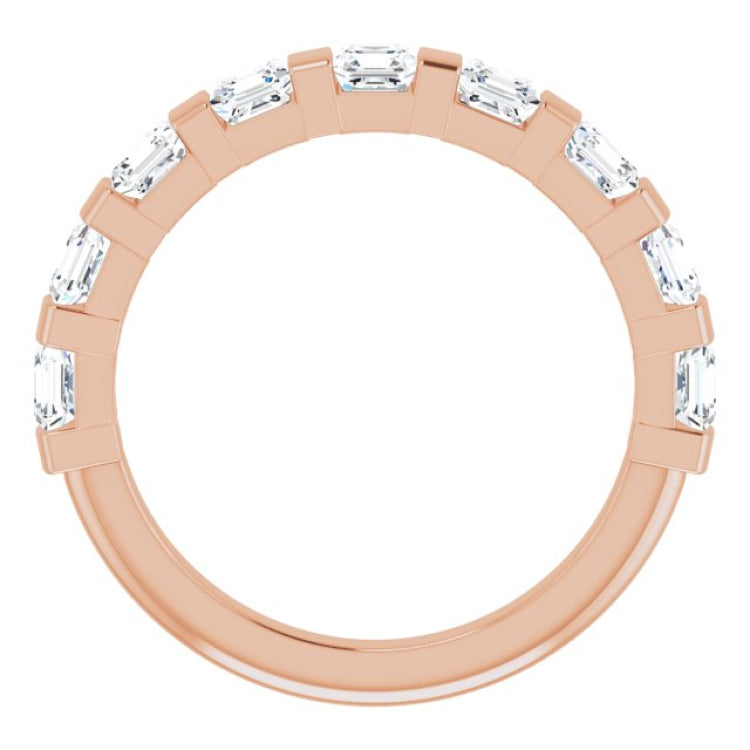 14K Rose 1 3/8 CTW Natural Diamond Anniversary Band