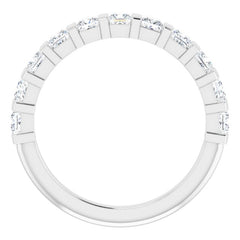 Platinum 1 CTW Natural Diamond Anniversary Band