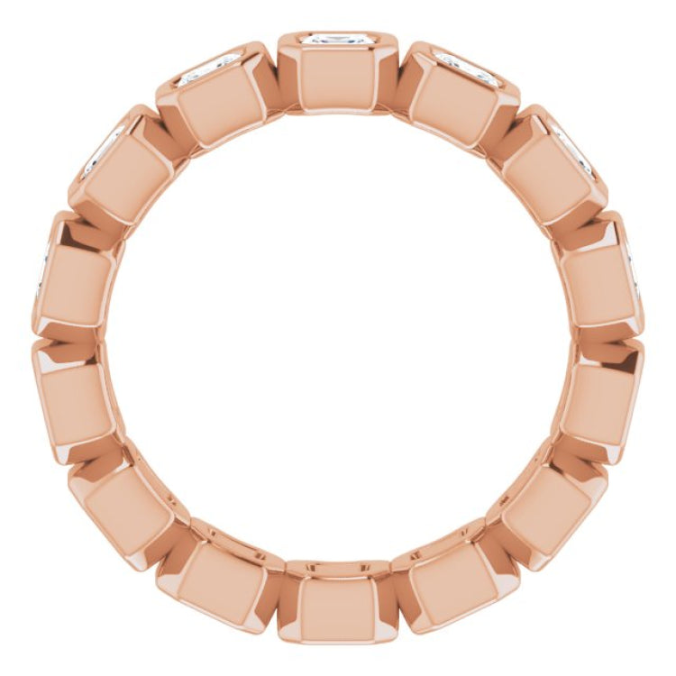 14K Rose 1 5/8 CTW Natural Diamond Eternity Band Size 7