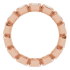 14K Rose 1 5/8 CTW Natural Diamond Eternity Band Size 7