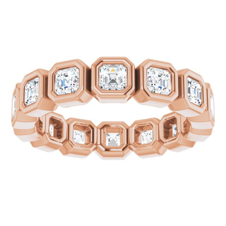 14K Rose 1 5/8 CTW Natural Diamond Eternity Band Size 7