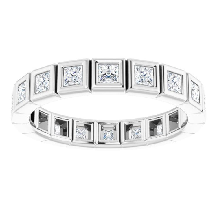 Platinum 5/8 CTW Natural Diamond Eternity Band Size 7