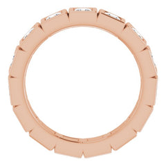 14K Rose 1 1/2 CTW Natural Diamond Eternity Band Size 7