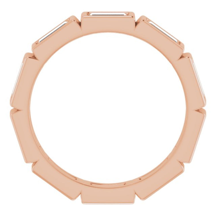 14K Rose 1 3/8 CTW Natural Diamond Eternity Band Size 7